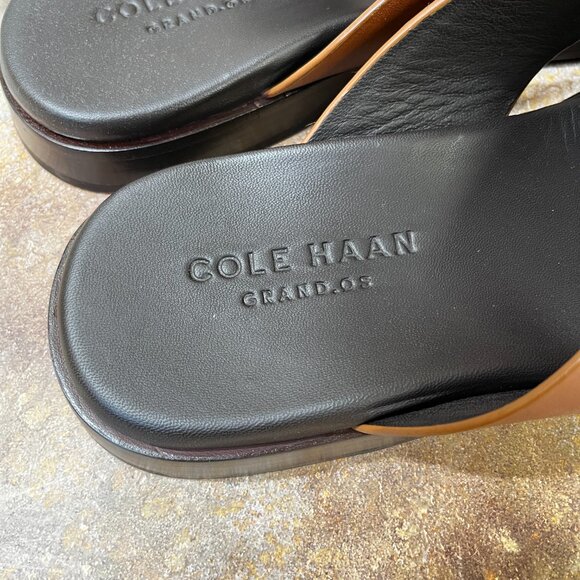 Cole Haan Goldwyn Crisscross Brown Leather Sandals Men\'s Size 9 NWB main image 7